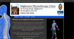Desktop Screenshot of edgbastonphysiotherapy.co.uk